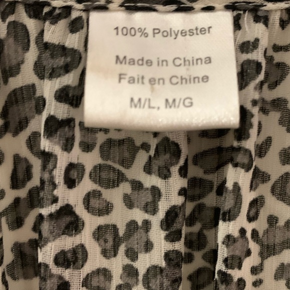 Leopard Swim Coverup, Size Large - Picture 5 of 5